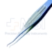 Corneal Forceps, Titanium, 0.12mm, 1 x 2 Teeth Set At 45 Degrees, 6mm Diamond Dusted Tying Platform, Colibri Style, Serrated Wide Slotted Handle, Polished Finish, Overall Length 4-1/4" (109mm) - 5-4316-TDD