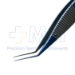 Hoffman Style Utrata Capsulorhexis Forceps, Titanium, Long Extremely Very Delicate Thin Shafts, Angled 17mm From Bend To Tip, Small Bent Tips, Wide Serrated Grip Handle (Castro Design), Overall Length 4-1/4" (108mm) - 5-145389-T