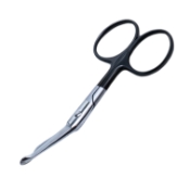 Lister Bandage Scissors, Super Cut, Angled, Probe Tip, Black Ring Handles, Overall Length 3-1/2" (90mm) 