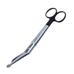 Lister Bandage Scissors, Super Cut, Angled, Probe Tip, Black Ring Handles, Overall Length 7-1/4" (185mm) 