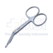 Lister Bandage Scissors, Angled, Probe Tip, Two Tone Finish, Overall Length 3-1/2" (90mm) - 19-13694