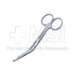 Lister Bandage Scissors, Angled, Probe Tip, Two Tone Finish, Overall Length 4-1/2" (114mm) - 19-13695