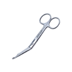 Lister Bandage Scissors, Angled, Probe Tip, Two Tone Finish, Overall Length 4-1/2" (114mm) 