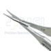 Westcott Conjunctival Scissors, Lightly Curved, 10mm Blunt Blades, 20mm Mid-Screw To Tip, Serrated Wide Handle, Polished Finish, Overall Length 5-1/3" (136mm) - 242-455-599