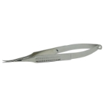 Westcott Conjunctival Scissors, Lightly Curved, 10mm Blunt Blades, 20mm Mid-Screw To Tip, Serrated Wide Handle, Polished Finish, Overall Length 5-1/3" (136mm) 
