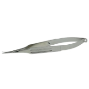 Westcott Conjunctival Scissors, Lightly Curved, 10mm Blunt Blades, 20mm Mid-Screw To Tip, Serrated Wide Handle, Polished Finish, Overall Length 5-1/3" (136mm) 