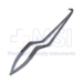 Yasargil Micro Circumflex Bayonet Scissors, 125 Degrees Gooseneck Angled Blades, Flat Handle, Overall Length 7-1/4" (183mm) - 8118-168