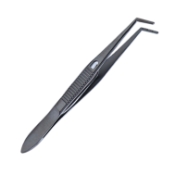 Prince Advancement Forceps, 10.5mm Angled Right Jaws, 4 Teeth Holes, Flat Serrated Handle, Easy Squeeze Spring Lock Quick Thumb Release, Overall Length 4" (102mm) 