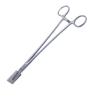 Proud Fascia Crusher Forceps, Wide Box Lock, 32mm x 22mm Plate, Ring Handles, Overall Length 9-3/4" (248mm) 