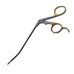 Endo-Punch, Scoop, Curved Left 30 Degrees, 3.4mm Shaft Diameter, Insulated, Working Length 5" (128mm), Overall Length 8-1/2" (216mm) 