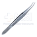 Puntenney Tying Forceps, Curved Shafts, 12mm Tying Platform, Serrated Handle, Polished Finish, Overall Length 4" (102mm) - 5-2995