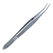 Puntenney Tying Forceps, Curved Shafts, 12mm Tying Platform, Serrated Handle, Polished Finish, Overall Length 4" (102mm) 400063,May-95,E1884