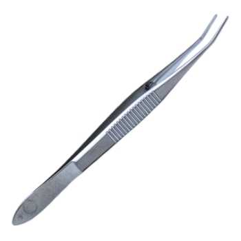 Puntenney Tying Forceps, Curved Shafts, 12mm Tying Platform, Serrated Handle, Polished Finish, Overall Length 4" (102mm) 400063,May-95,E1884