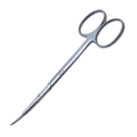 Ragnell (Kilner-Ragnell) Dissecting Scissors, Curved, Blunt Tips, Special Flat Points For Dissecting Skin, Two Tone Finish, Overall Length 5" (125mm) 