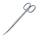 Ragnell (Kilner-Ragnell) Dissecting Scissors, Curved, Blunt Tips, Special Flat Points For Dissecting Skin, Two Tone Finish, Overall Length 5-1/3" (135mm) 