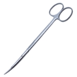 Ragnell (Kilner-Ragnell) Dissecting Scissors, Curved, Blunt Tips, Special Flat Points For Dissecting Skin, Two Tone Finish, Overall Length 6-1/4" (150mm) 
