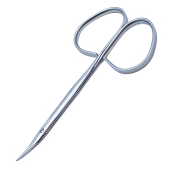 Reeh Stitch Scissors, Curved Rounded Tips, Micro Hook at End of Lower Blade, 19mm Mid-Screw to Tip, Ribbon Style Ring Handle, Overall Length 3-7/8" (98mm) 988468,May-06,E3595 I