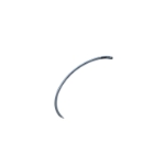 Regular Surgeons Needle, 1/2 Circle, Tapered Point, Size 3 