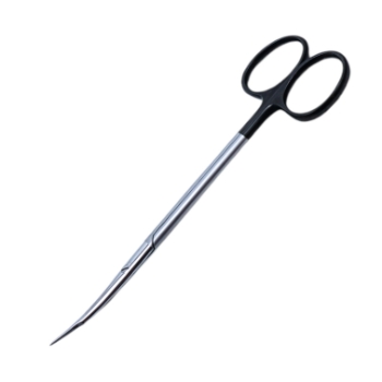 Reynolds (Jamison) Scissors, Super Cut, Curved, Bottom Blade Serrated, Black Ring Handles, Overall Length 5-1/2" (140mm) 