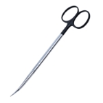 Reynolds (Jamison) Scissors, Super Cut, Curved, Bottom Blade Serrated, Black Ring Handles, Overall Length 6-1/4" (159mm) 