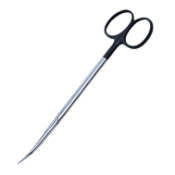 Reynolds (Jamison) Scissors, Super Cut, Curved, Bottom Blade Serrated, Black Ring Handles, Overall Length 6-1/4" (159mm) 