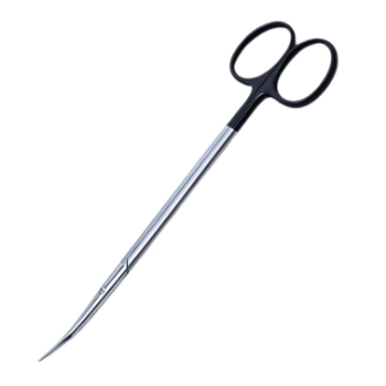 Reynolds (Jamison) Scissors, Super Cut, Curved, Bottom Blade Serrated, Black Ring Handles, Overall Length 6-1/4" (159mm) 