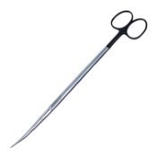 Reynolds (Jamison) Scissors, Super Cut, Curved, Bottom Blade Serrated, Tenotomy Tips, Black Ring Handles, Overall Length 6-1/4" (159mm) 