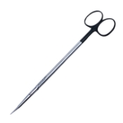 Reynolds (Jamison) Scissors, Super Cut, Curved, Sharp Tips, Black Ring Handles, Overall Length 8" (203mm) 
