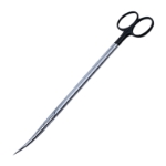 Reynolds (Jamison) Scissors, Super Cut, Curved, Bottom Blade Serrated, Black Ring Handles, Overall Length 9" (220mm) 