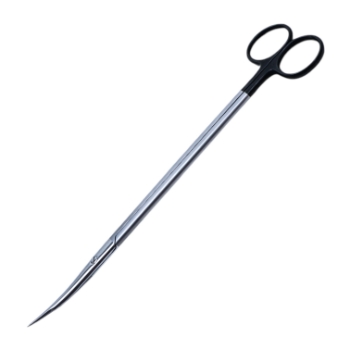 Reynolds (Jamison) Scissors, Super Cut, Curved, Bottom Blade Serrated, Black Ring Handles, Overall Length 9" (220mm) 