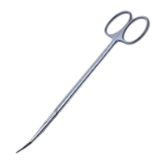 Reynolds (Jamison) Scissors, Curved, Tenotomy Style Tips, Two Tone Finish, Overall Length 6-1/4" (160mm) 