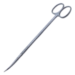 Reynolds (Jamison) Scissors, Curved, Tenotomy Style Tips, Two Tone Finish, Overall Length 7" (180mm) 