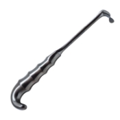 Richardson Retractor, 25mm x 19mm Blade, Scalloped Hollow-Gripped J-Handle 