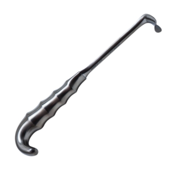 Richardson Retractor, 25mm x 19mm Blade, Scalloped Hollow-Gripped J-Handle 
