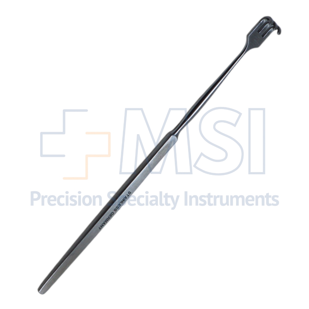 San Rack Retractor - Rigid Rake Retractor, 3 Prongs, Blunt, Wide, Overall Length 6-1/2 ...