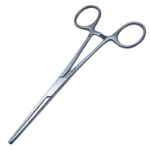 Rochester-Ochsner Forceps, Straight, 1 x2 Teeth, Overall Length 6-1/4" (159mm) 
