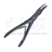 Ruskin Rongeur, Curved Jaw, 3mm x 15mm Bite, Double Action, Spring Handle, Overall Length 6" (152mm) - D7534