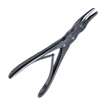 Ruskin Rongeur, Curved Jaw, 3mm x 15mm Bite, Double Action, Spring Handle, Overall Length 6" (152mm) 