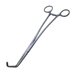 Satinsky Clamp Forceps, S-Curved, Cross Serrated Jaw, Overall Length 10" (254mm) 