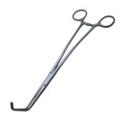 Satinsky Clamp Forceps, S-Curved, Cross Serrated Jaw, Overall Length 10" (254mm) 