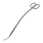 Satinsky Vascular Scissors, Strongly Curved Shanks, Blunt Tips, Overall Length 10" (250mm) 