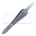 Sauer Suturing Forceps, Straight Shafts, 1 x 2 Teeth Set At 45 Degrees, Serrated Wide Handle, Polished Finish, Overall Length 3-3/8" (87mm) - 5-2941