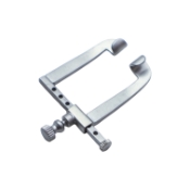 Saunders Eye Speculum, Solid 5mm Blades, 15mm Spread, Locking Thumb Screw, Holes In Bar, Dull Finish, Overall Length 1-1/8" (30mm) 1213458,22-May,E4111