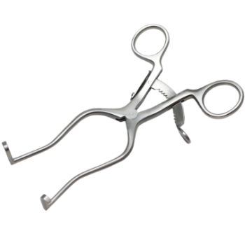 Scalp Contour Retractor, 1 x 1 Prongs, Blunt, Overall Length 5-1/4" (133mm) 