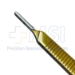 #3 Knife Handle, Gold Plated, Ruler - 0101-2704-GP