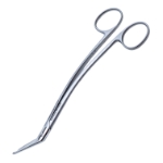 Schmieden Frazier Dura Scissors, Angled To Side, One Probe Tip, Overall Length 6-3/4" (170mm) 