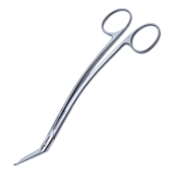 Schmieden Frazier Dura Scissors, Angled To Side, One Probe Tip, Overall Length 6-3/4" (170mm) 