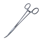 Schnidt Tonsil Forceps, Half Curved, Closed Finger Ring, Overall Length 7-1/2" (190mm) 