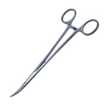 Schnidt Tonsil Forceps, Half Curved, Closed Ring Handles, Overall Length 7-1/2" (190mm) 