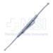Schocket Scleral Depressor, 6mm Wide Curved Marking End, 2.5mm Teardrop Shape Depressor, Double Ended, Serrated Handle, Pocket Clip, Overall Length 5-1/4" (135mm) - 5-6219